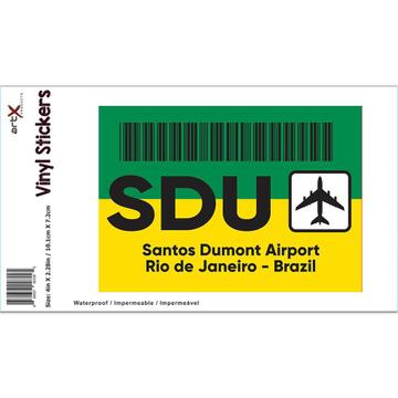 Brazil Santos Dumont Airport Rio de Janeiro SDU Brasil : Gift Sticker Travel Airline
