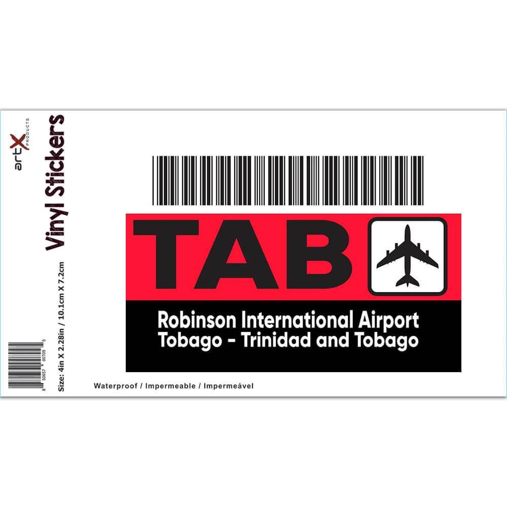 Gift Sticker : Trinidad and Tobago A. N. R. Airport TAB Travel Airline Pilot