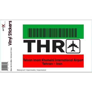 Iran Tehran Imam Khomeini Airport THR : Gift Sticker Travel Pilot AIRPORT Made in USA