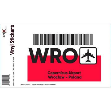 Poland Copernicus Airport Wrocław WRO : Gift Sticker Travel Airline Pilot AIRPORT