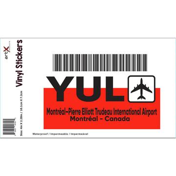Canada Montréal Pierre Elliott Trudeau Airport YUL : Gift Sticker Travel Airline