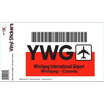 Canada Winnipeg Airport Winnipeg YWG : Gift Sticker Travel Airline Pilot AIRPORT