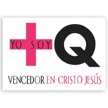 Yo Soy Mas Que Vencedor En Cristo Jesús : Gift Sticker Christian Spanish Evangelica