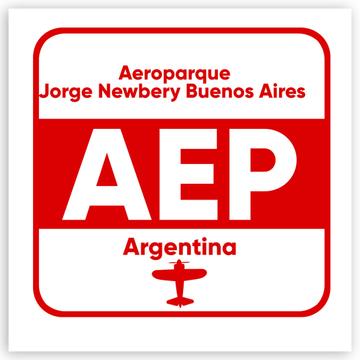 Argentina Aeroparque Buenos Aires AEP : Gift Sticker Travel Airline Pilot AIRPORT