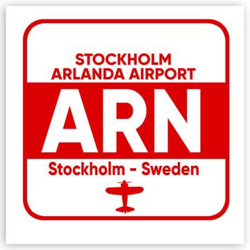 Sweden Stockholm Arlanda Airport ARN : Gift Sticker Travel Airline Pilot AIRPORT