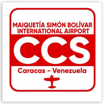Venezuela Maiquetía Airport Caracas CCS : Gift Sticker Travel Airline Pilot AIRPORT