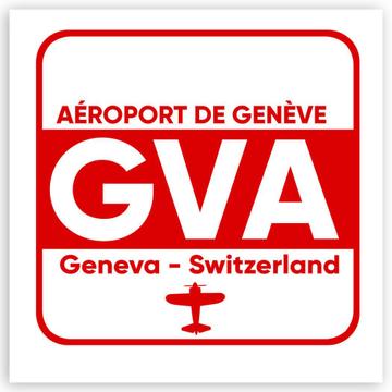Switzerland Aéroport de Genève Geneva GVA : Gift Sticker Travel Airline AIRPORT
