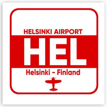 Finland Helsinki Airport Helsinki HEL : Gift Sticker Travel Airline Pilot AIRPORT