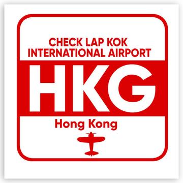 Hong Kong Check Lap Kok Airport HKG : Gift Sticker Travel Airline Pilot AIRPORT