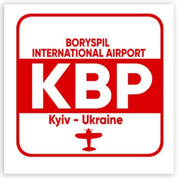 Ukraine Boryspil Airport Kyiv KBP : Gift Sticker Travel Airline Pilot AIRPORT