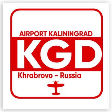 Russia Khrabrovo Airport Kaliningrad KGD : Gift Sticker Travel Airline Pilot