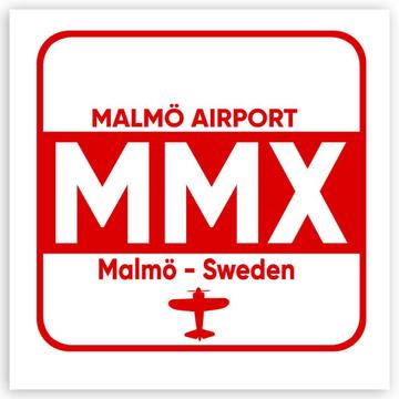 Sweden Malmö Airport Malmö MMX : Gift Sticker Travel Airline Pilot AIRPORT