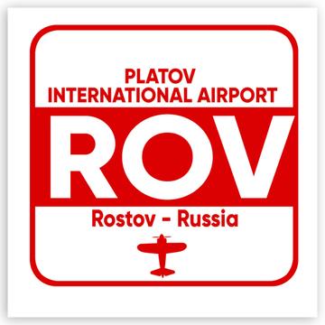 Russia Platov Airport Rostov ROV : Gift Sticker Travel Airline Pilot AIRPORT