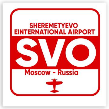 Russia Sheremetyevo Airport Moscow SVO : Gift Sticker Travel Airline Pilot AIRPORT