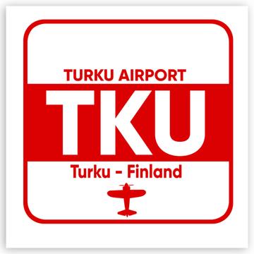 Finland Turku Airport Turku TKU : Gift Sticker Travel Airline Pilot AIRPORT