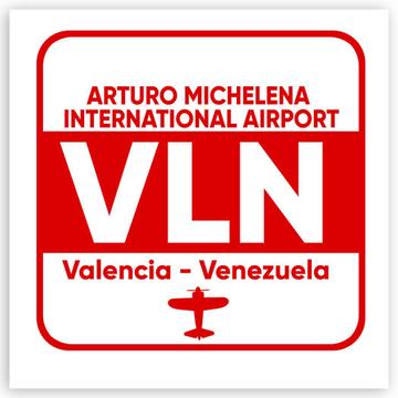 Venezuela Arturo Michelena Airport Valencia VLN : Gift Sticker Travel Airline Pilot