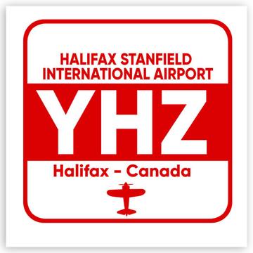 Canada Halifax Stanfield Airport YHZ : Gift Sticker Airline Travel Pilot AIRPORT