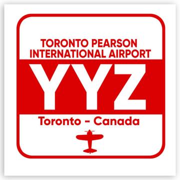 Canada Toronto Pearson Airport YYZ : Gift Sticker Travel Airline Pilot AIRPORT