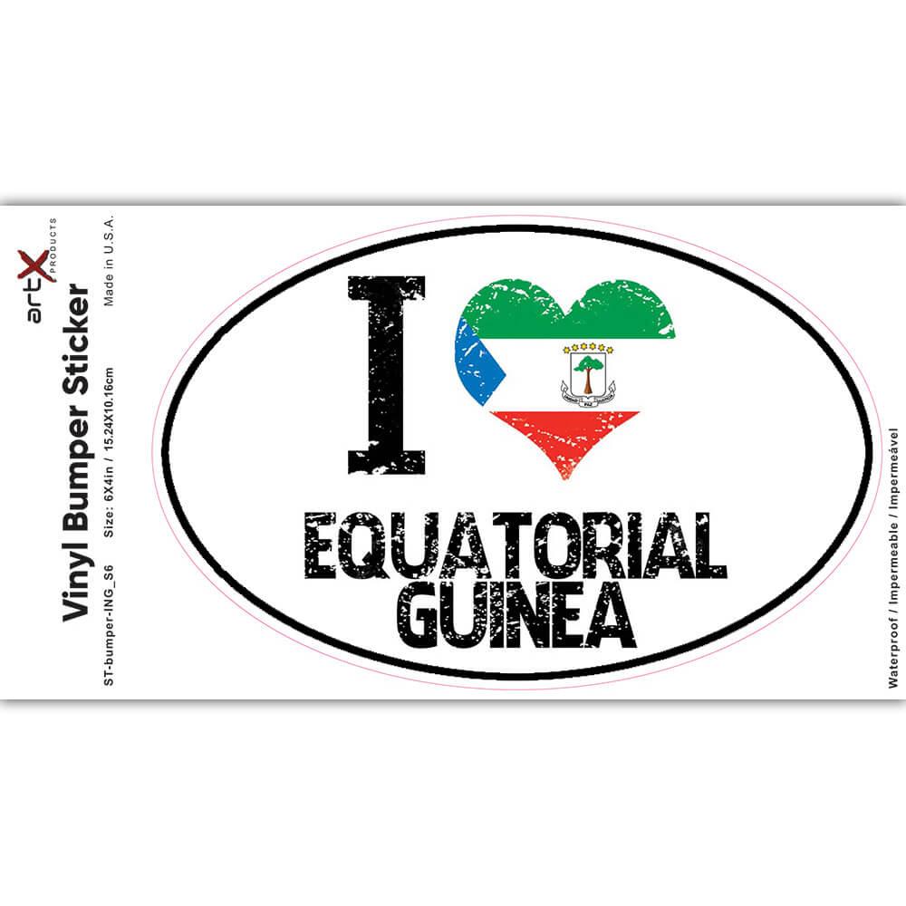 EQUATORIAL GUINEA COUNTRY VINYL FLAG DECAL STICKER