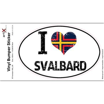 I Love Svalbard : Gift Sticker Heart Flag Country Crest Expat