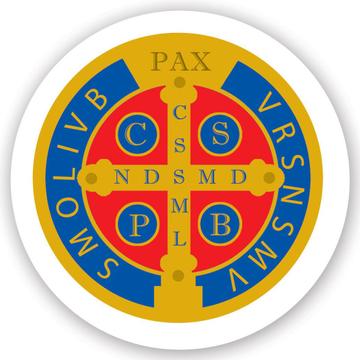 Saint Benedict Medal : Gift Sticker Catholic Religious Prayer