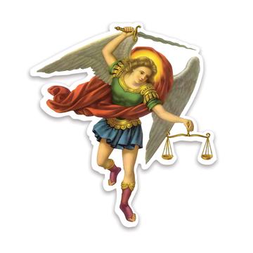 St Michael The Archangel : Gift Sticker Angel Catholic Religious Saint