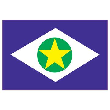 Mato Grosso : Gift Sticker Brazil Flag Country State Brasil Estado