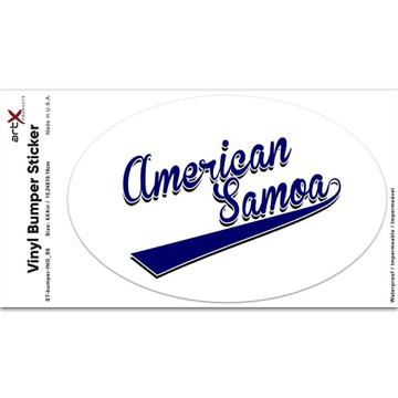 American Samoa : Gift Sticker Flag College Script Calligraphy Country American