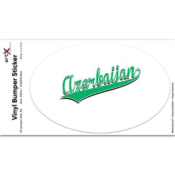 Azerbaijan : Gift Sticker Flag College Script Calligraphy Country Azerbaijani
