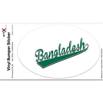 Bangladesh : Gift Sticker Flag College Script Calligraphy Country Bangladeshi Expat