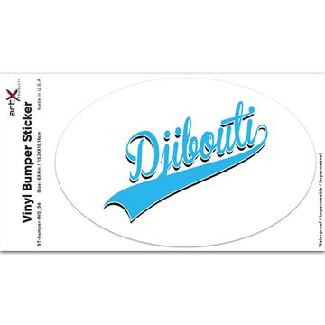 Djibouti : Gift Sticker Flag College Script Calligraphy Country Djiboutian Expat