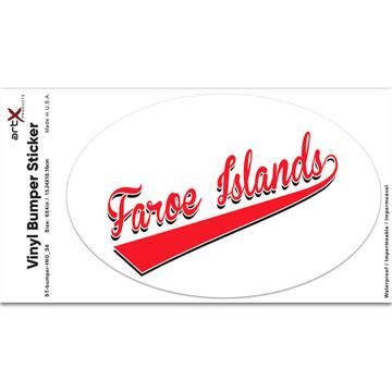 Faroe Islands : Gift Sticker Flag College Script Calligraphy Country Faroese Expat