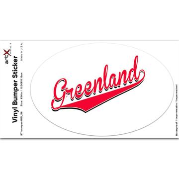 Greenland : Gift Sticker Flag College Script Calligraphy Country Greenlandic Expat