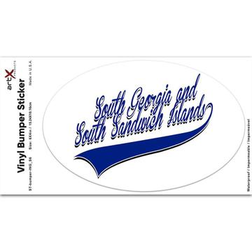 South Georgia Sandwich Islands : Gift Sticker Flag College Script Country Expat