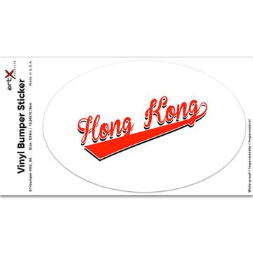 Hong Kong : Gift Sticker Flag College Script Calligraphy Country Hong Konger Expat