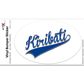 Kiribati : Gift Sticker Flag College Script Calligraphy Country Kittitian Expat