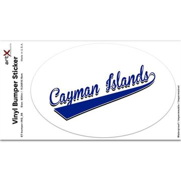 Cayman Islands : Gift Sticker Flag College Script Country Cayman Islander Expat