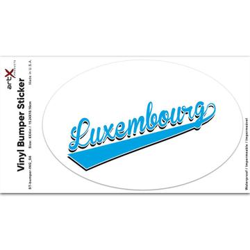 Luxembourg : Gift Sticker Flag College Script Calligraphy Country Luxembourger Expat