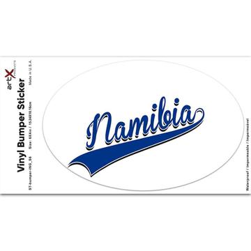 Namibia : Gift Sticker Flag Varsity Script Baseball Beisbol Country Pride Namibian