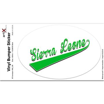 Sierra Leone : Gift Sticker Flag College Script Country Sierra Leonean Expat