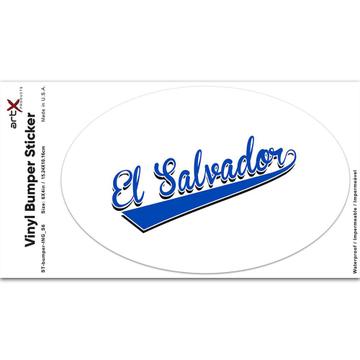 El Salvador : Gift Sticker Flag College Script Calligraphy Country Salvadorean Expat