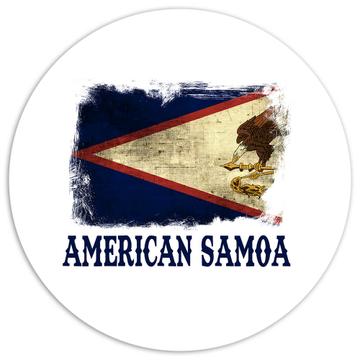 American Samoa Distressed Flag : Gift Sticker Country Pride Souvenir Australia Vintage Print