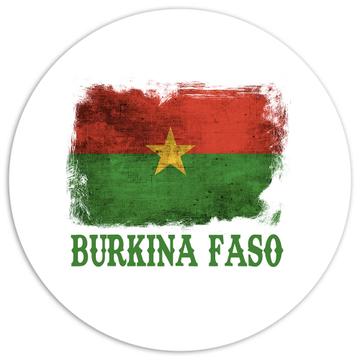 Burkina Faso Flag Burkinan : Gift Sticker Africa African Country Souvenir Patriotic Pride Vintage
