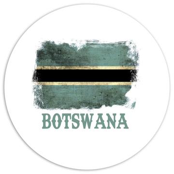 Botswana Botswanan Flag : Gift Sticker Africa African Country Souvenir Patriotic Vintage Pride