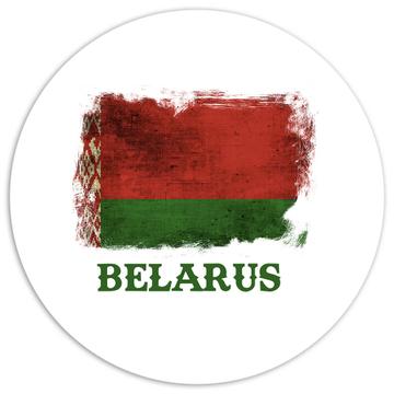 Belarus Belarusian Flag : Gift Sticker Europe European Country Souvenir Lukashenko Vintage