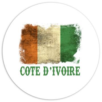 Cote D Ivoire Flag : Gift Sticker Africa African Country Souvenir Patriotic Vintage Pride Art