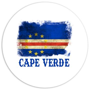 Cape Verde Flag Cabo : Gift Sticker Verdean Country Souvenir Patriotic Vintage Africa