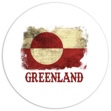 Greenland Greenlandic Flag : Gift Sticker Biggest Island Country Souvenir Denmark Proud Nation