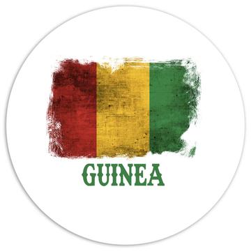 Guinea Guinean Flag : Gift Sticker Africa Proud African Country Souvenir National Vintage Art
