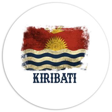 Kiribati Kittitian Flag : Gift Sticker Oceania Country Souvenir Australia Island National Pride Art
